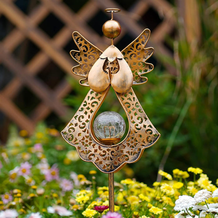 Starryfill Crackle Glass Solar Stake – Durable Patio and Walkway Lighting for Year-Round Outdoors