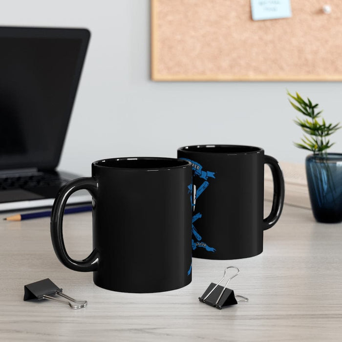 State Trooper Coffee Mug-Thin Blue Line Shield Mug-State Trooper Cup.