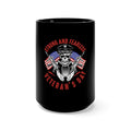 Strong and Fearless: 15oz Military Design Black Mug - Saluting Veterans on Their Special Day