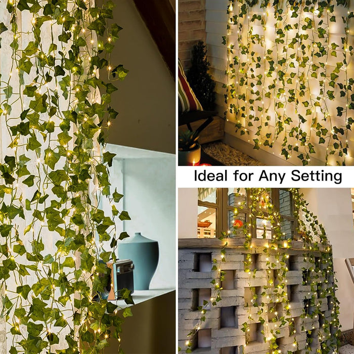 suddus Ivy String Lights – Housewarming Gift for Women and Mom, No-Assembly Greenery Wall Light with 200 LEDs