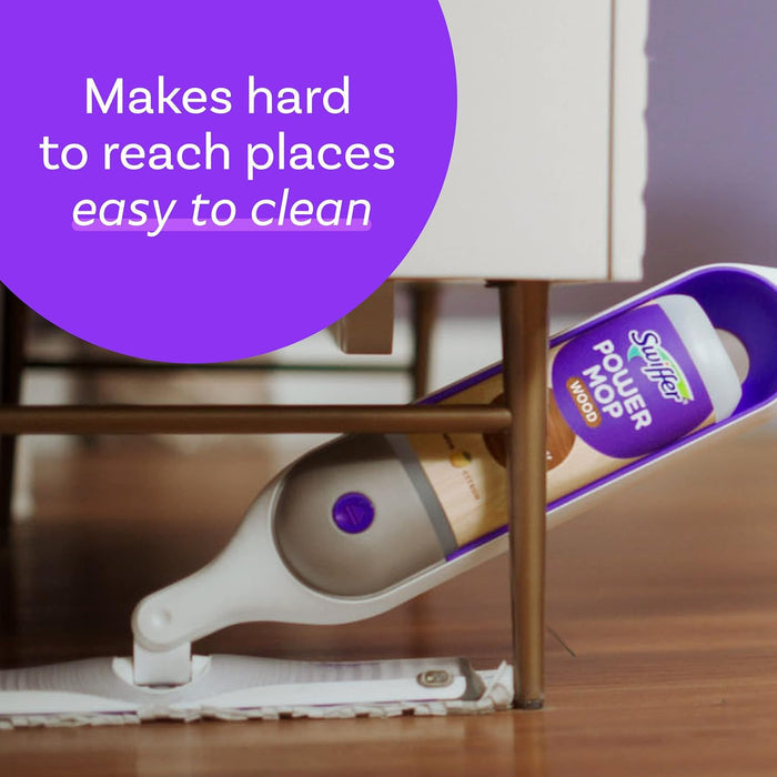 Swiffer PowerMop Wood Mop Pads – Gentle Floor Care for Hallway and Bedroom Finished Wood
