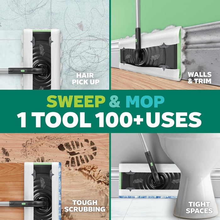 locking swivel head for cleaning baseboards and tight spaces