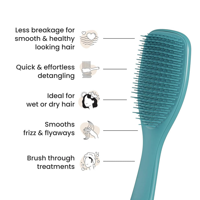 soft, scalp-friendly teeth that reduce tugging, pulling, and breakage