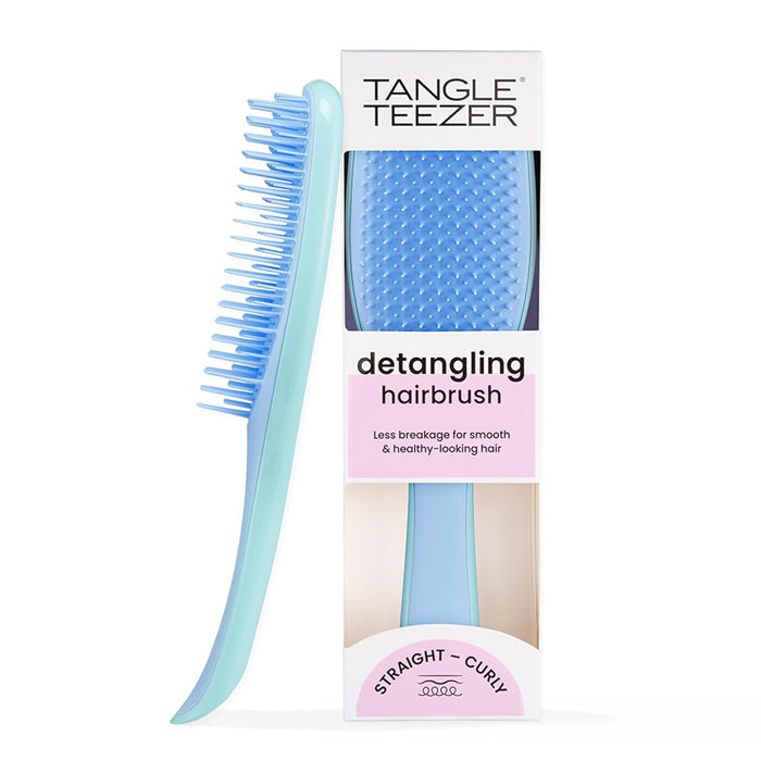 patented two-tiered teeth technology combining long flexible detangling teeth with short smoothing teeth