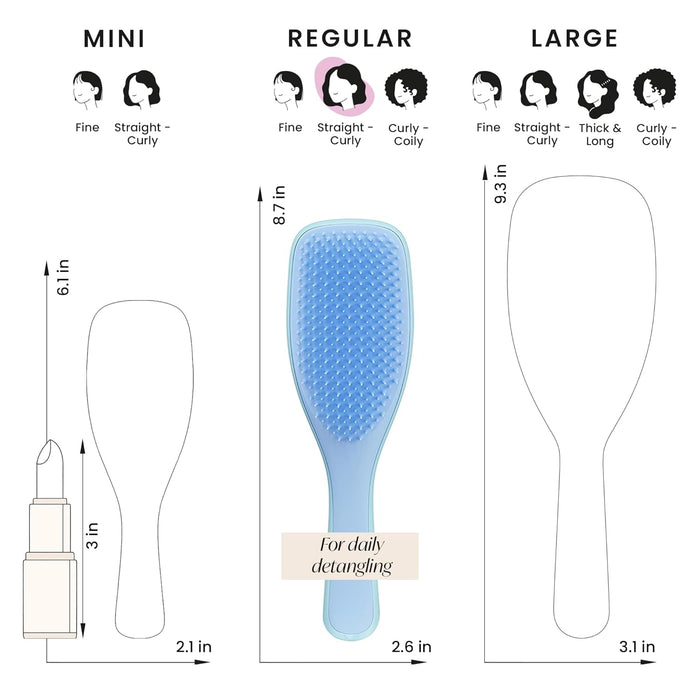 wet-and-dry dual functionality for use straight out of the shower or on dry strands