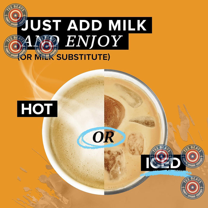 1:1 mix ratio compatible with dairy and plant-based milks