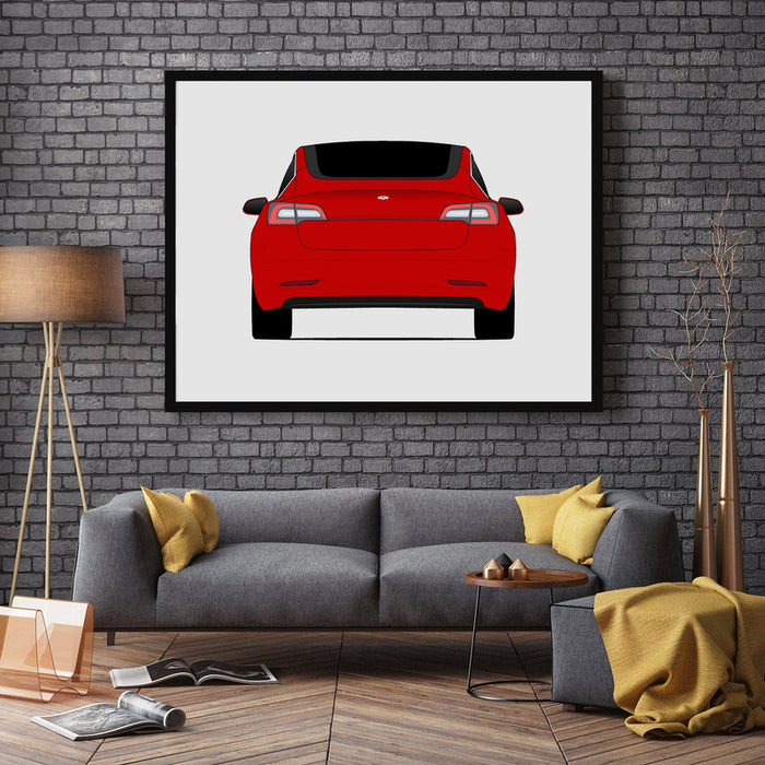 Tesla Model 3 (2017-2023) (Rear) Poster