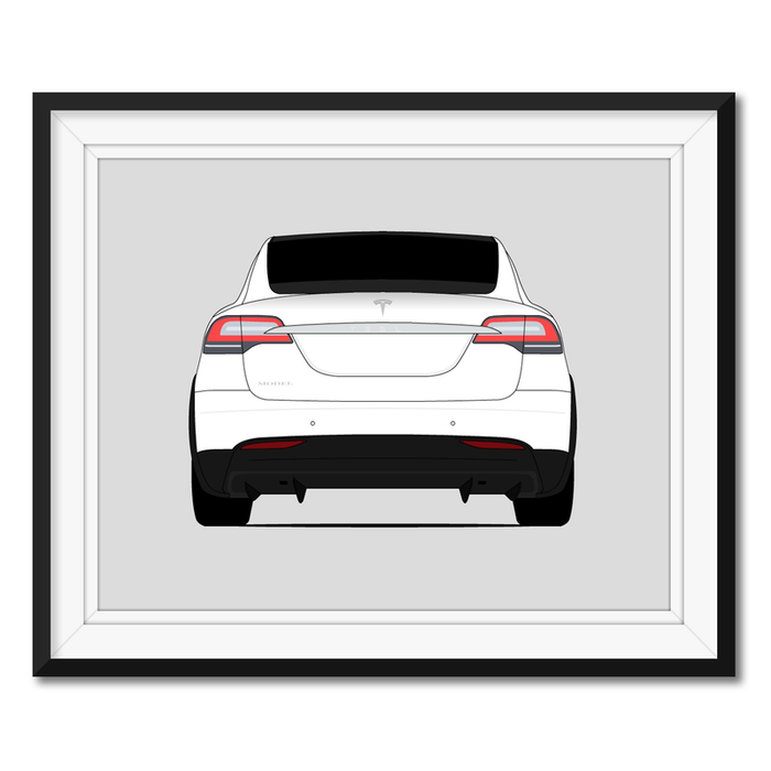 Tesla Model X (2015-2020) (Rear) Poster