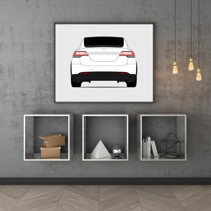 Tesla Model X (2015-2020) (Rear) Poster