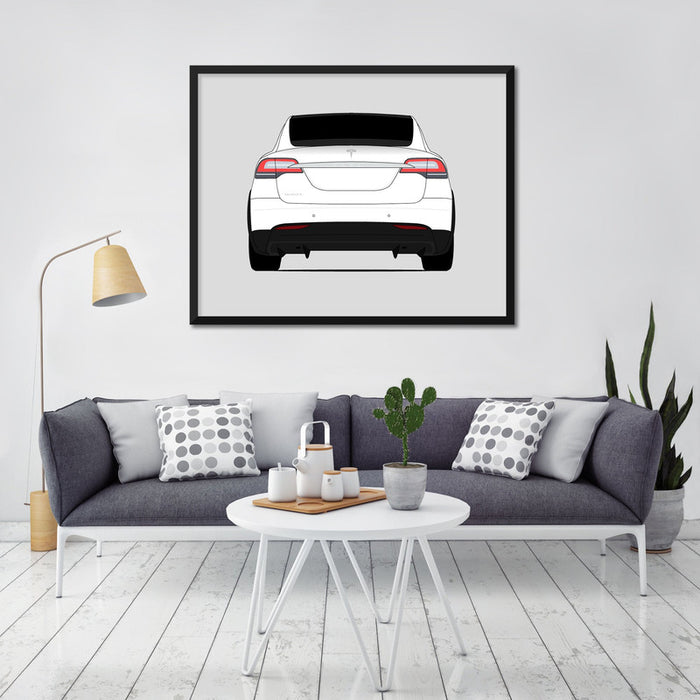 Tesla Model X (2015-2020) (Rear) Poster