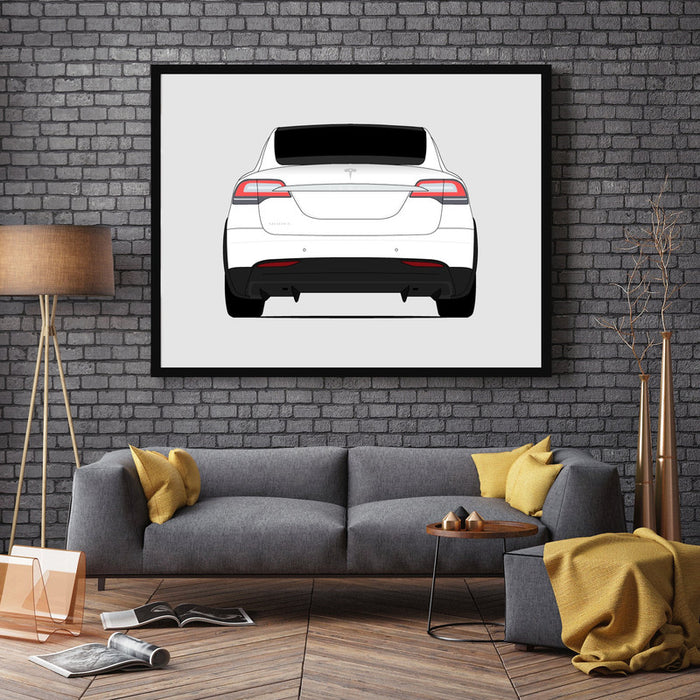 Tesla Model X (2015-2020) (Rear) Poster