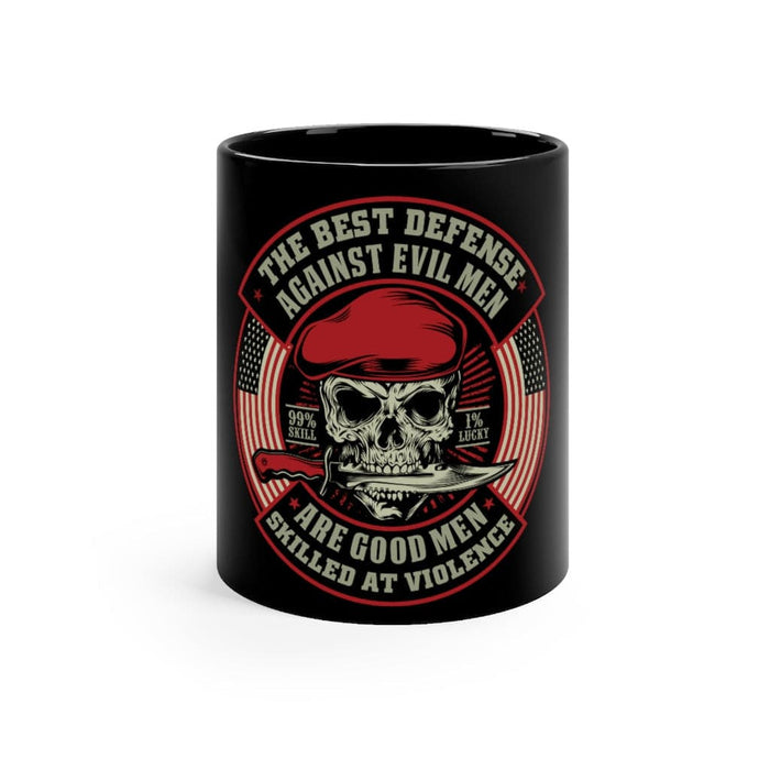 The Best Defense Against Evil Men Coffee Mug-Military Coffee Cup.