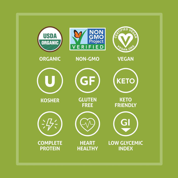 usda organic, non-gmo, gluten-free, kosher, vegan, and zero-cholesterol certified