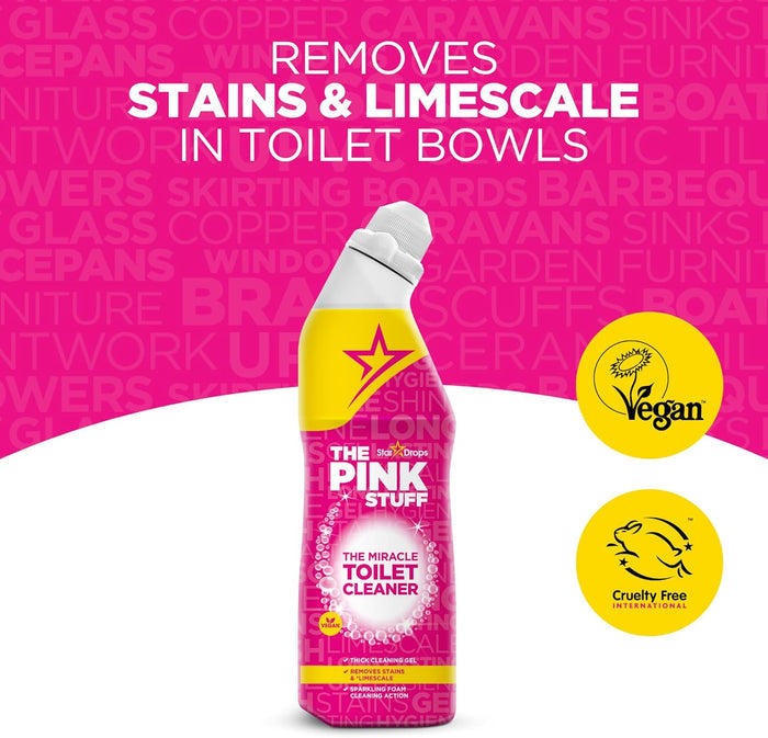 The Pink Stuff Miracle Toilet Cleaner – Aromatherapy Bathroom Upgrade with Rhubarb Scent for Mindful Evenings
