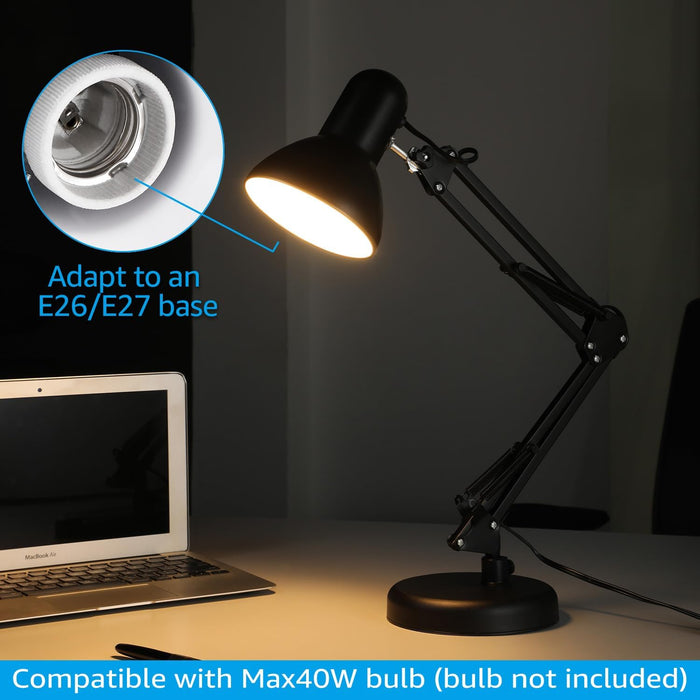 TORCHSTAR Swing Arm Desk Lamp with Clamp – Precision Task Lighting for Computer Desk and Drafting Table
