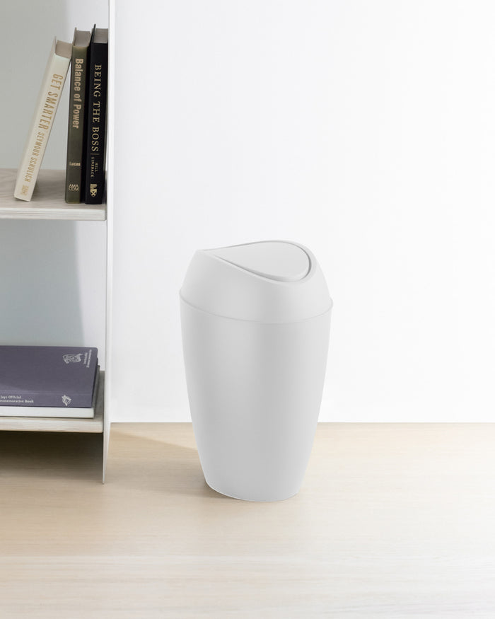 Bathroom Trash Cans | color: Metallic-White | Hover