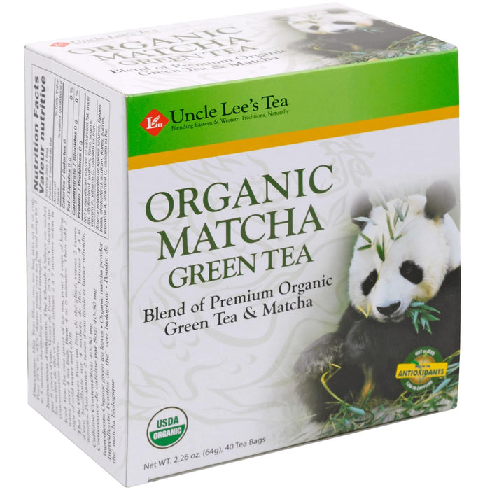 usda-certified organic green tea leaves blended with finely ground matcha