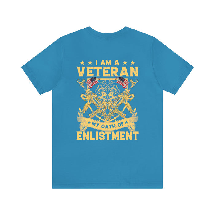 Unisex Military-Styled 'I Am A Veteran: My Oath of Enlistment' Commemorative T-Shirt