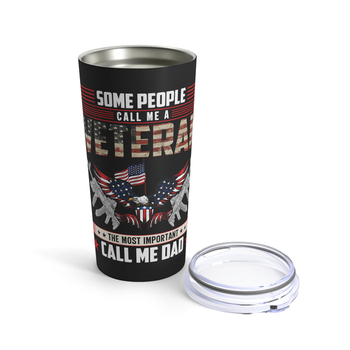 Unmatched Role: 20oz Black Military Design Tumbler - Some People Call Me Dad, But I'm Much More