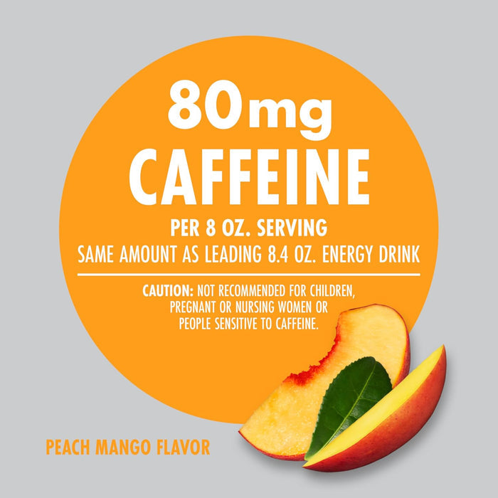 80mg caffeine per can from natural black and green tea extract