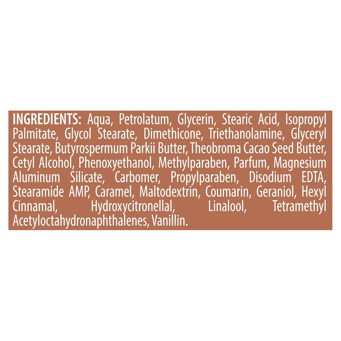 blend of pure cocoa butter and shea butter for rich nourishment