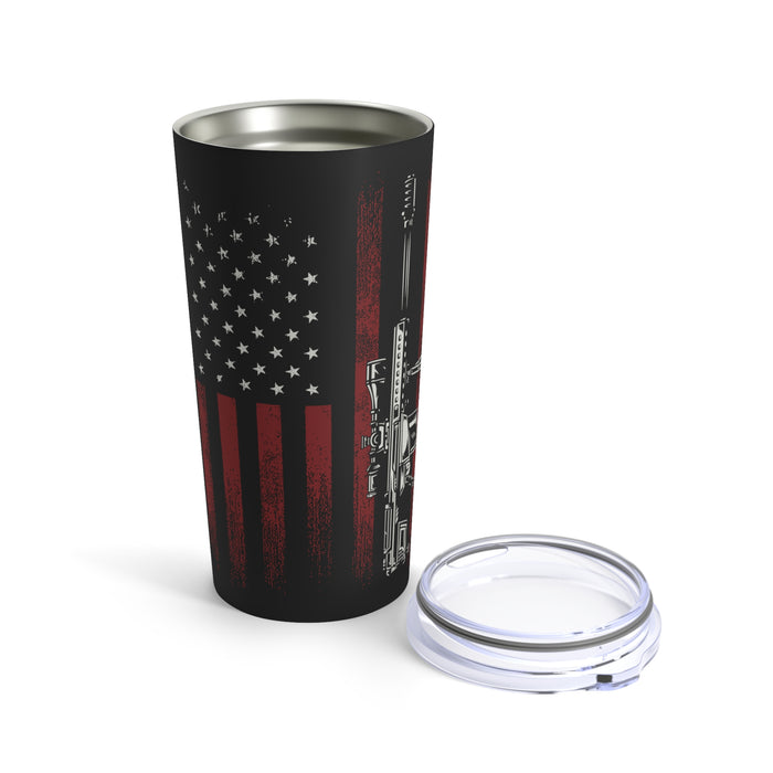 Veteran Sniper - 20oz Black Military Design Tumbler