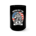 Veterans' Tribute: 15oz Military Design Black Mug - Embracing the Priceless Value of Freedom