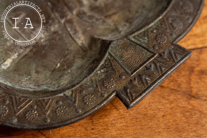 Vintage Brass Golf Motif Themed Ashtray