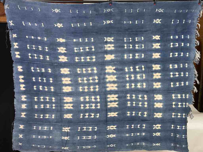 Vintage Mossi Indigo Textile "Wrapper", 54 x 46" - view 2