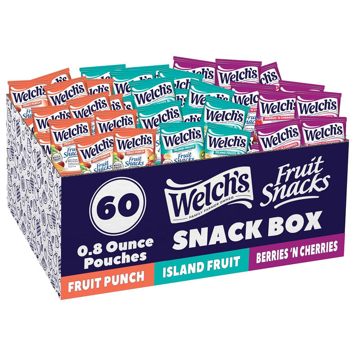 60 individually wrapped 0.8oz snack packs in a single box