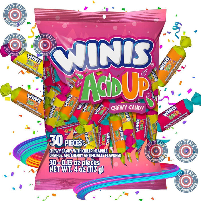Winis Individually Wrapped Sour Taffy Candy – Safe Snacks for Children with Peanut and Tree Nut Allergies