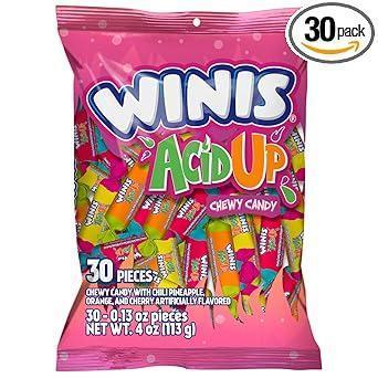 Winis Individually Wrapped Sour Taffy Candy – Safe Snacks for Children with Peanut and Tree Nut Allergies