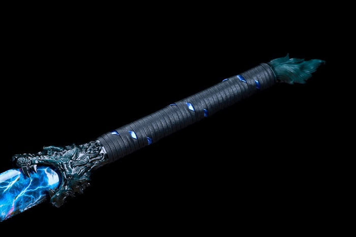Wolf Swords,Blue Sword,Forged High Carbon Steel Blade,Battle Ready,LOONGSWORD