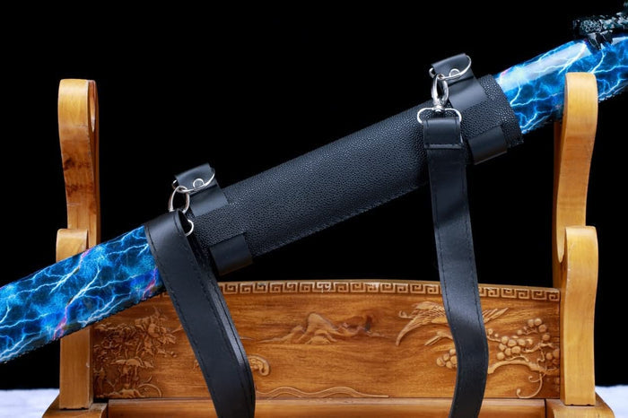 Wolf Swords,Blue Sword,Forged High Carbon Steel Blade,Battle Ready,LOONGSWORD