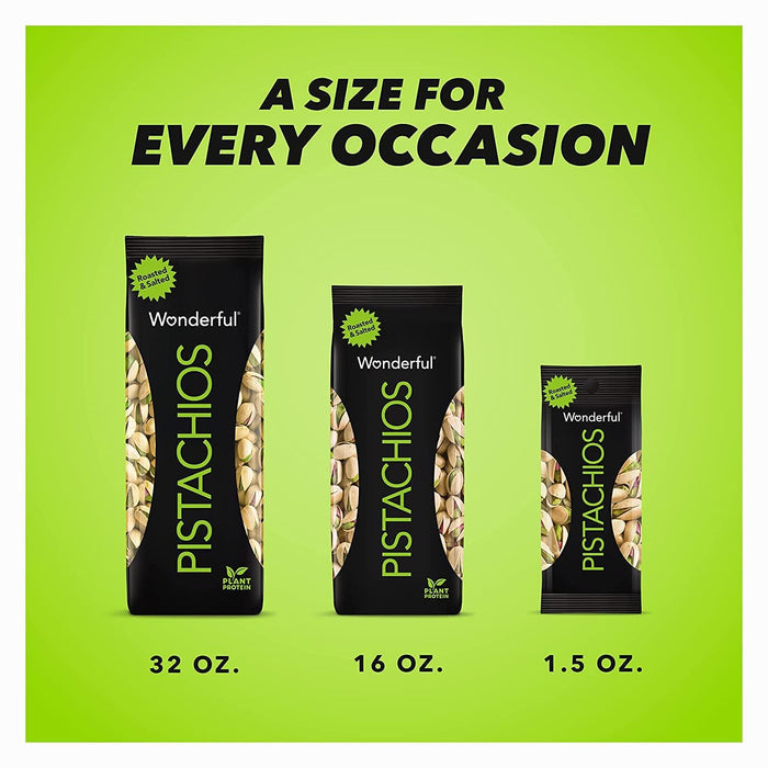 Wonderful Pistachios In Shell Roasted & Salted – Non-Perishable Backpack Snack for Hiking
