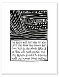 woodcut: world music art print