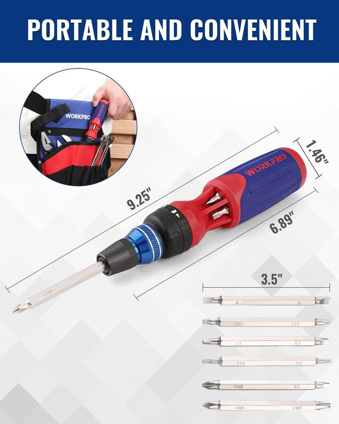 ergonomic nylon + tpe slip-resistant handle for higher torque output