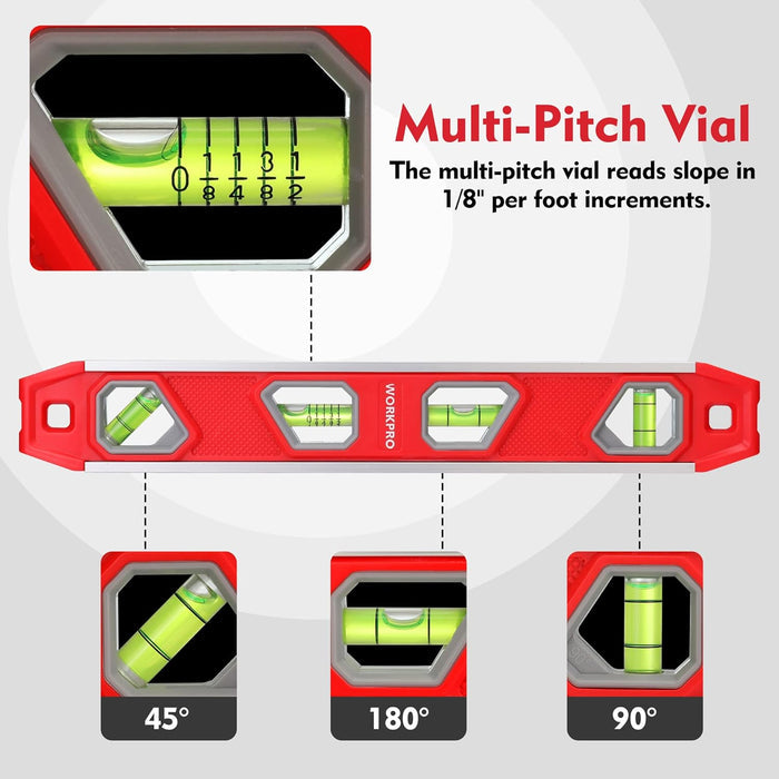 magnetic edge with over 2 lbs of holding force for hands-free attachment to steel