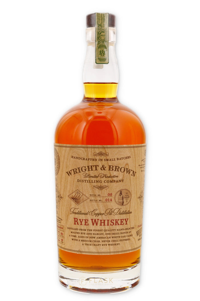 Wright & Brown Rye 750ml - Flask Fine Wine & Whisky
