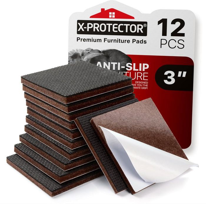 tenacious self-adhesive backing that bonds to wood, metal, and plastic furniture legs