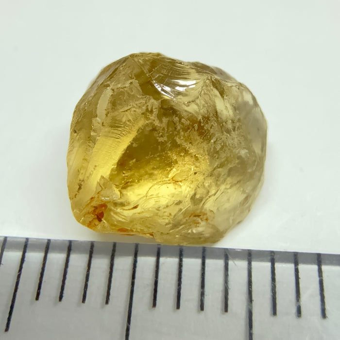 Yellow Tourmaline Crystal, 3.67ct, VVS-IF, Tanzania, Untreated Unheated. 8 x 8 x 6mm