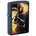 Zippo Lighter: Abstract Medieval Knight - Navy Matte 46833