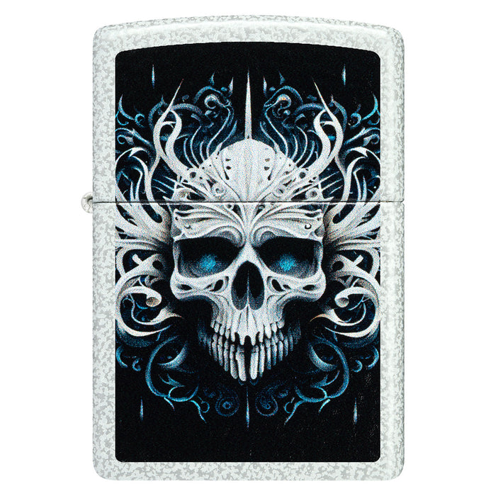 Zippo Lighter: Abstract Skull Design - Glacier 47069