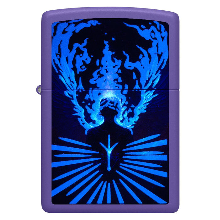 Zippo Lighter: Angel Design - Purple Matte 46612