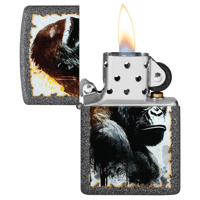 Zippo Lighter: Angry Gorilla - Iron Stone 47024