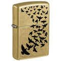 Zippo Lighter: Black Birds Flying - Street Brass 81742