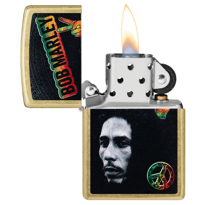 Zippo Lighter: Bob Marley Design - Street Brass 47194