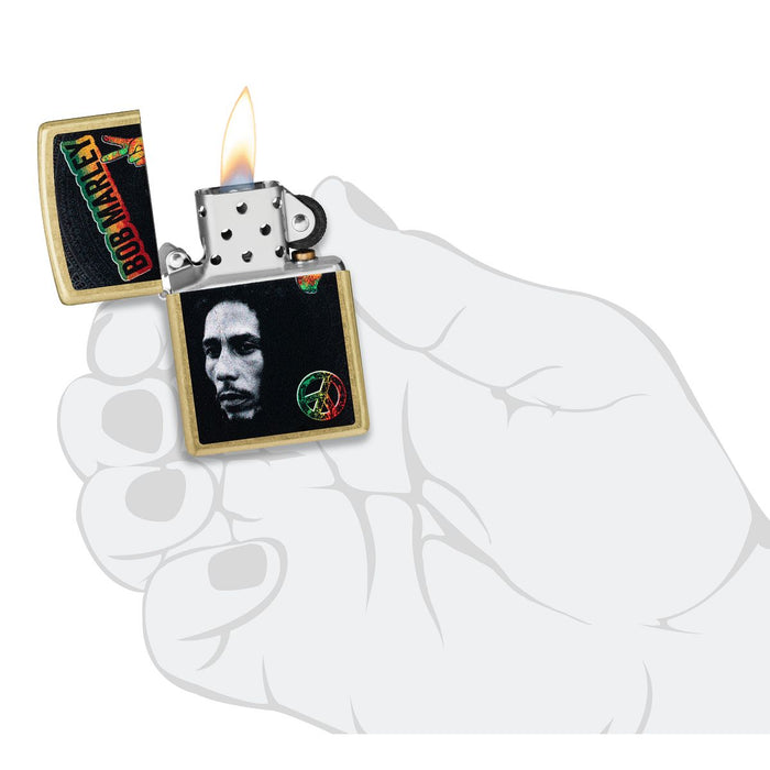 Zippo Lighter: Bob Marley Design - Street Brass 47194
