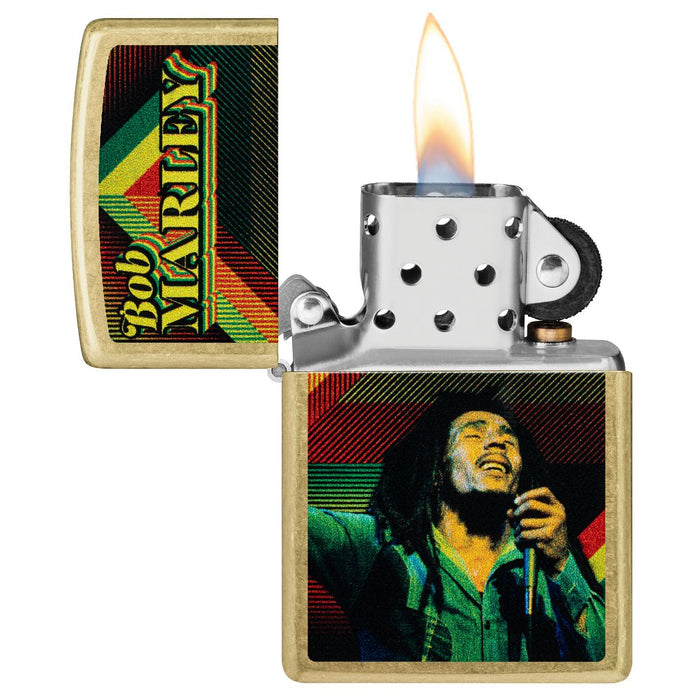 Zippo Lighter: Bob Marley Design - Street Brass 47242