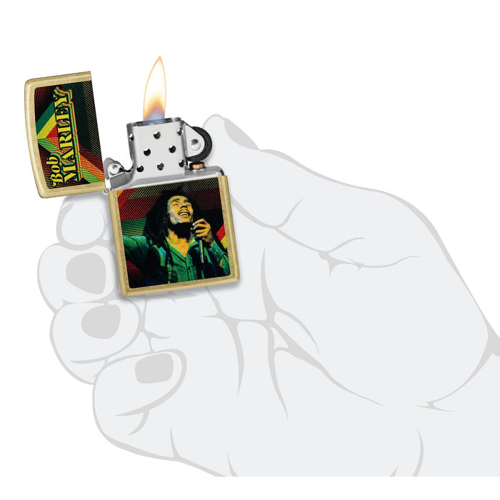 Zippo Lighter: Bob Marley Design - Street Brass 47242